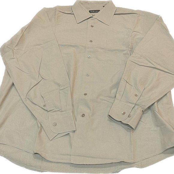 Mens Beige Long Sleeve Button Down Dress Shirt German Brand Horst Dusseldorf - Picture 1 of 11